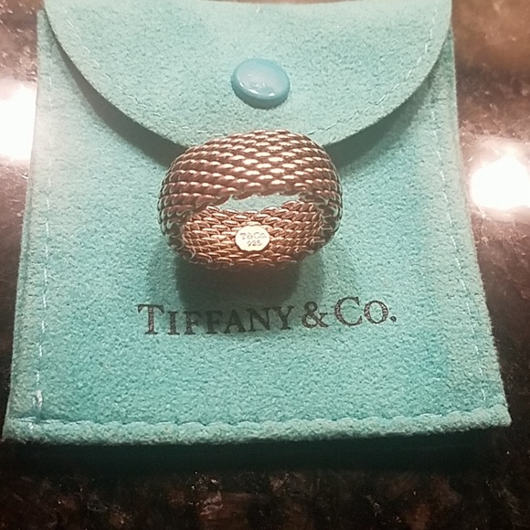 Tiffany & Co. Jewelry - Tiffany and Co Sterling Silver Somerset Mesh Ring